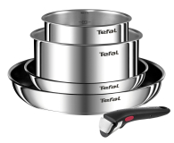 Patelnia TEFAL TEFAL ZESTAW INGENIO EMOTION 5 ELEMENTÓW: PATELNIA 22CM/28CM, RONDEL 16CM/20CM+RĄCZKA